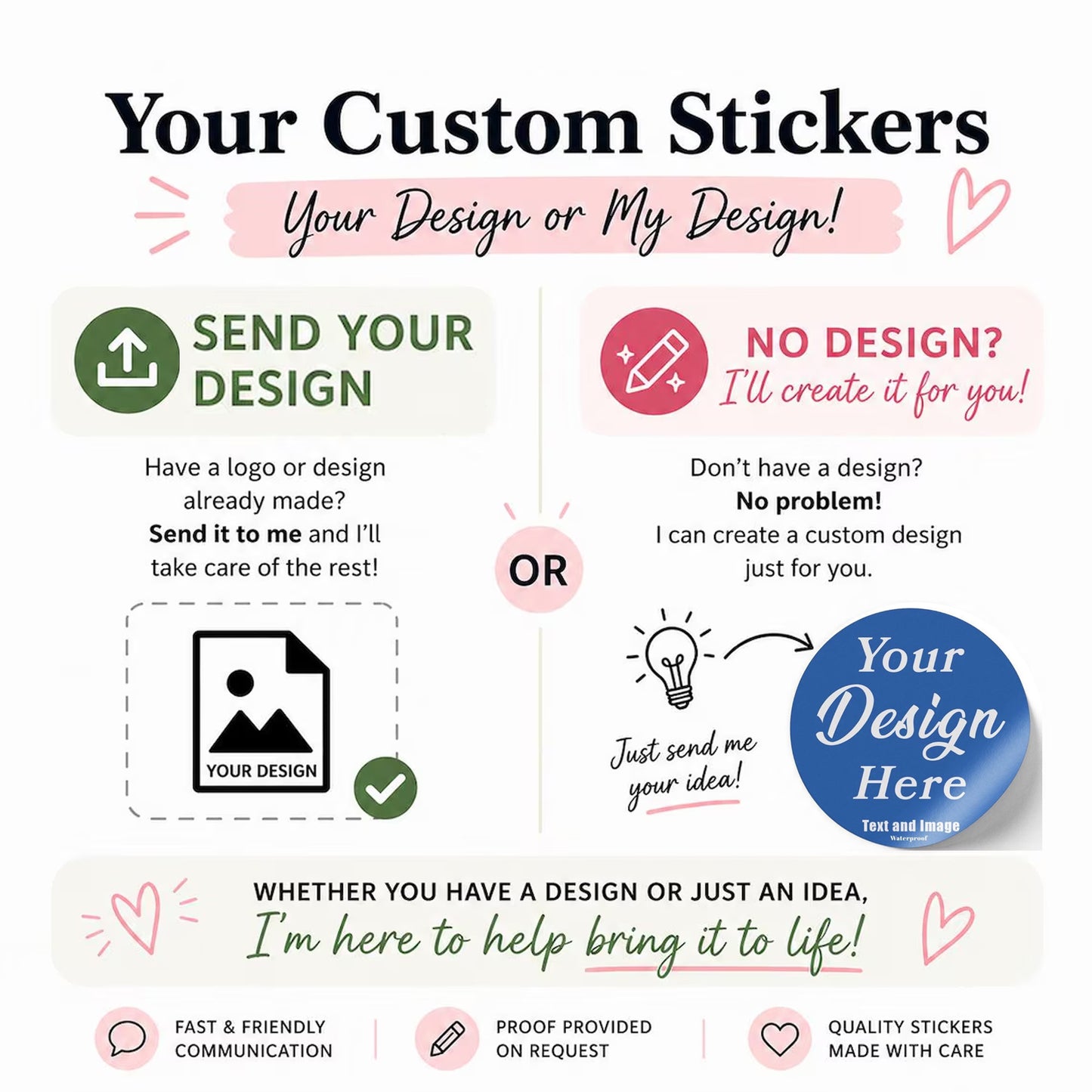 Custom Business Label Stickers – Personalized Name & Logo Labels for Small Business Packaging, Wedding & Product Branding