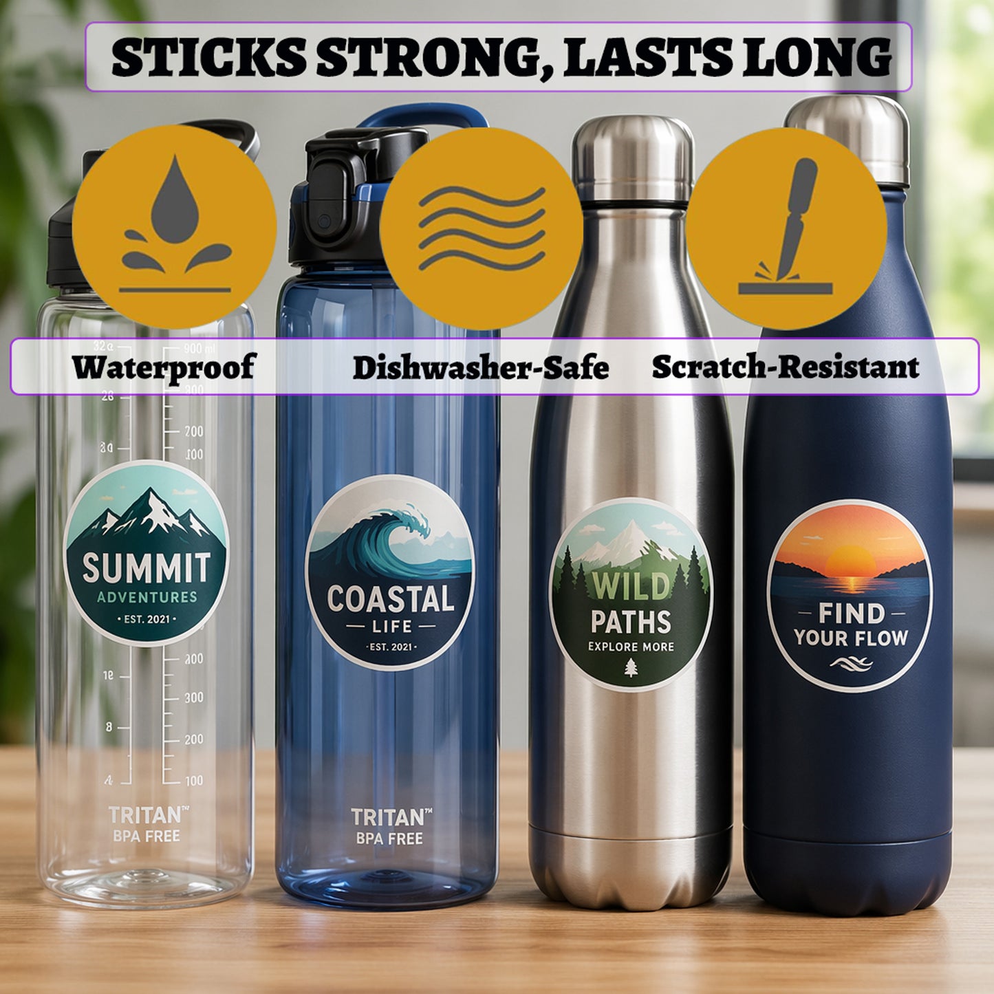 Custom Business Label Stickers – Personalized Name & Logo Labels for Small Business Packaging, Wedding & Product Branding